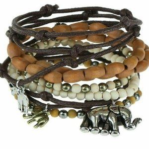 SO Rustic Wooden Stretch Adjustable‎ Bracelet